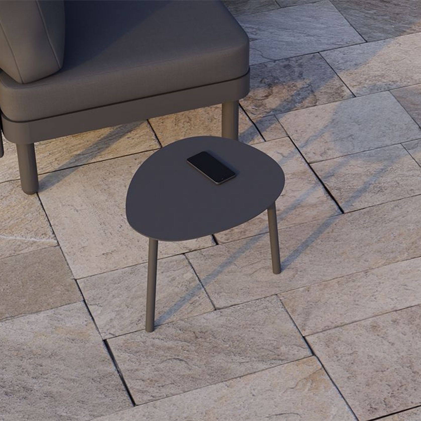 Cetara Side Table - Outdoor - Charcoal gallery detail image