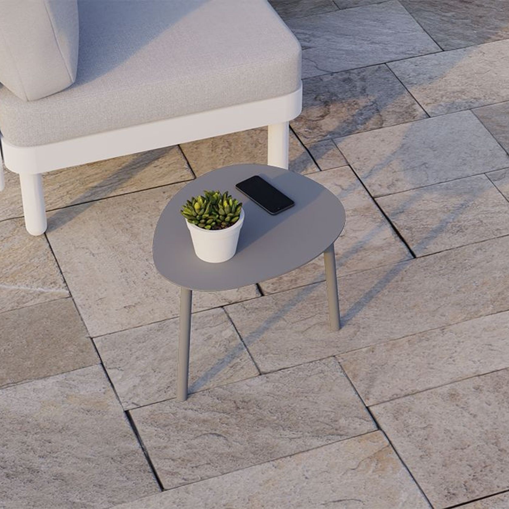 Cetara Side Table - Silver Grey gallery detail image