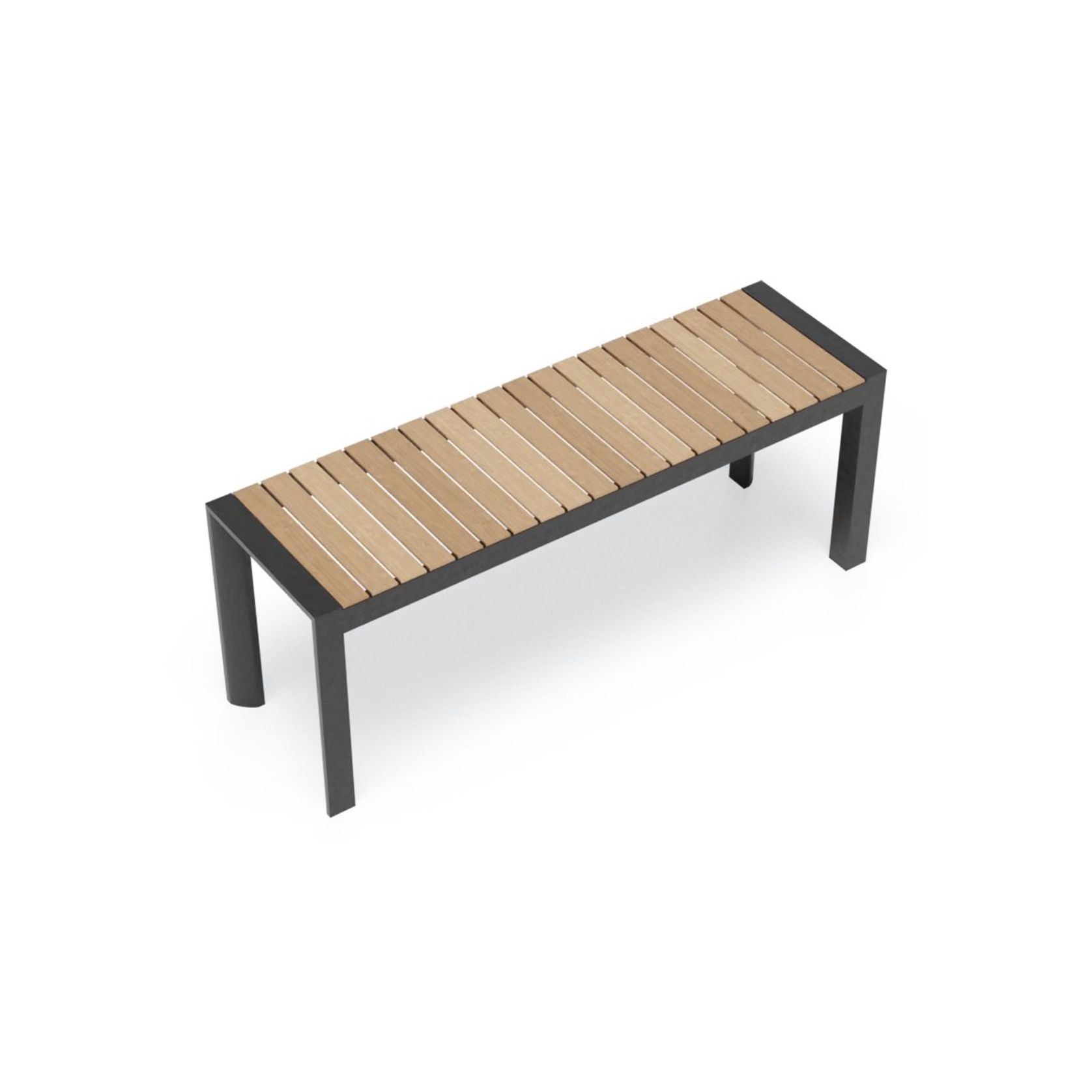 Vydel Bench Seat - Outdoor - 120cm - Teak - Charcoal gallery detail image