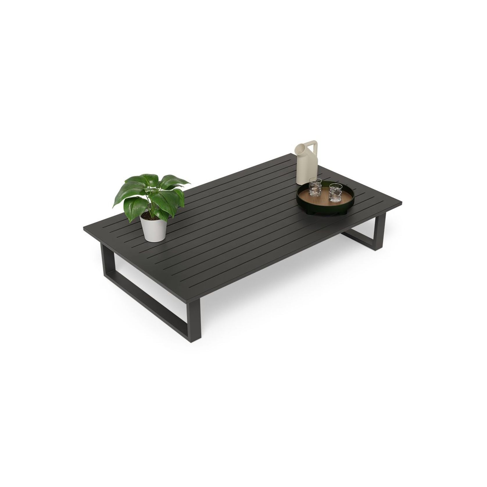 Vivara Outdoor Coffee Table - 142x85cm - Charcoal gallery detail image