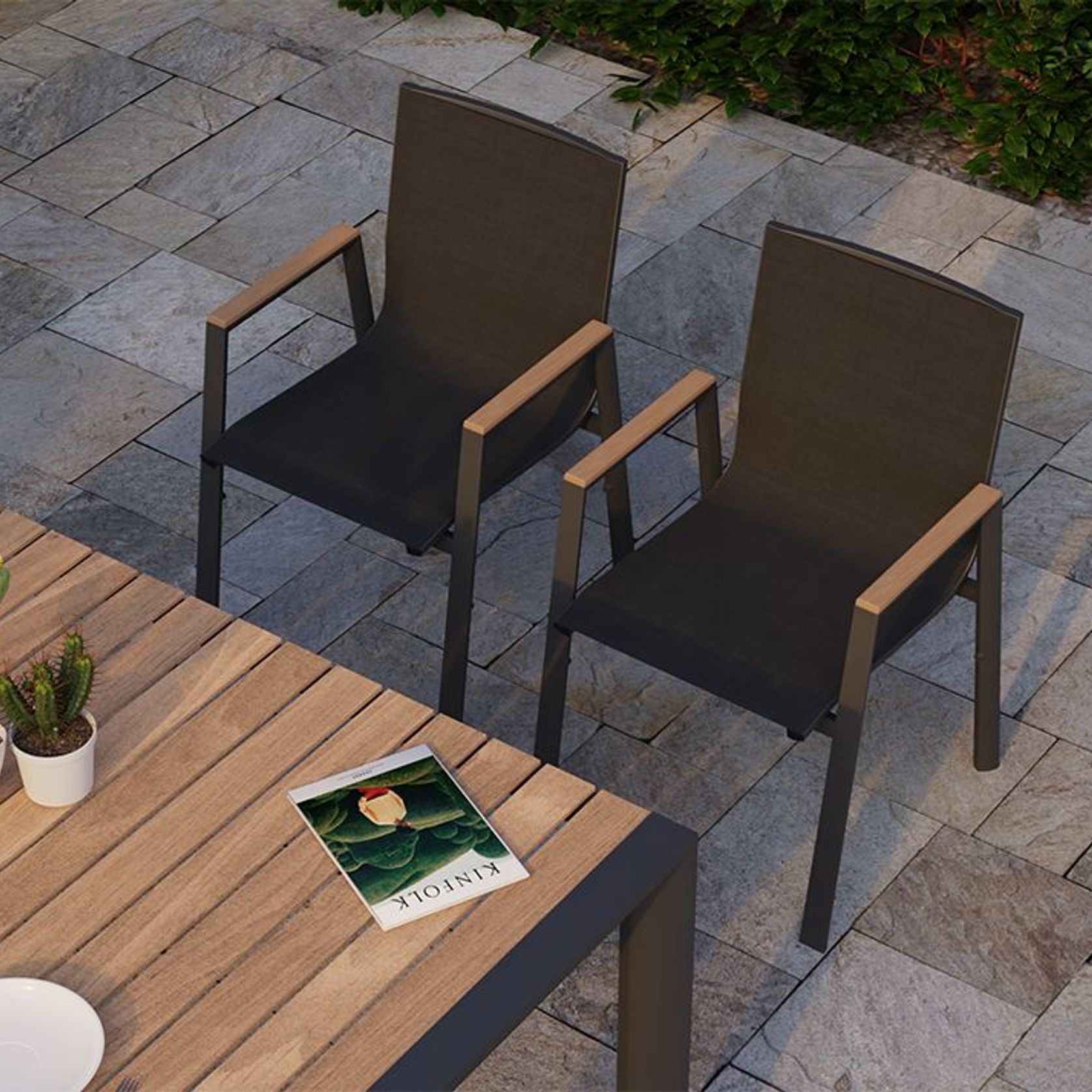 Vydel Table - Outdoor - 160cm x 100cm - Charcoal gallery detail image