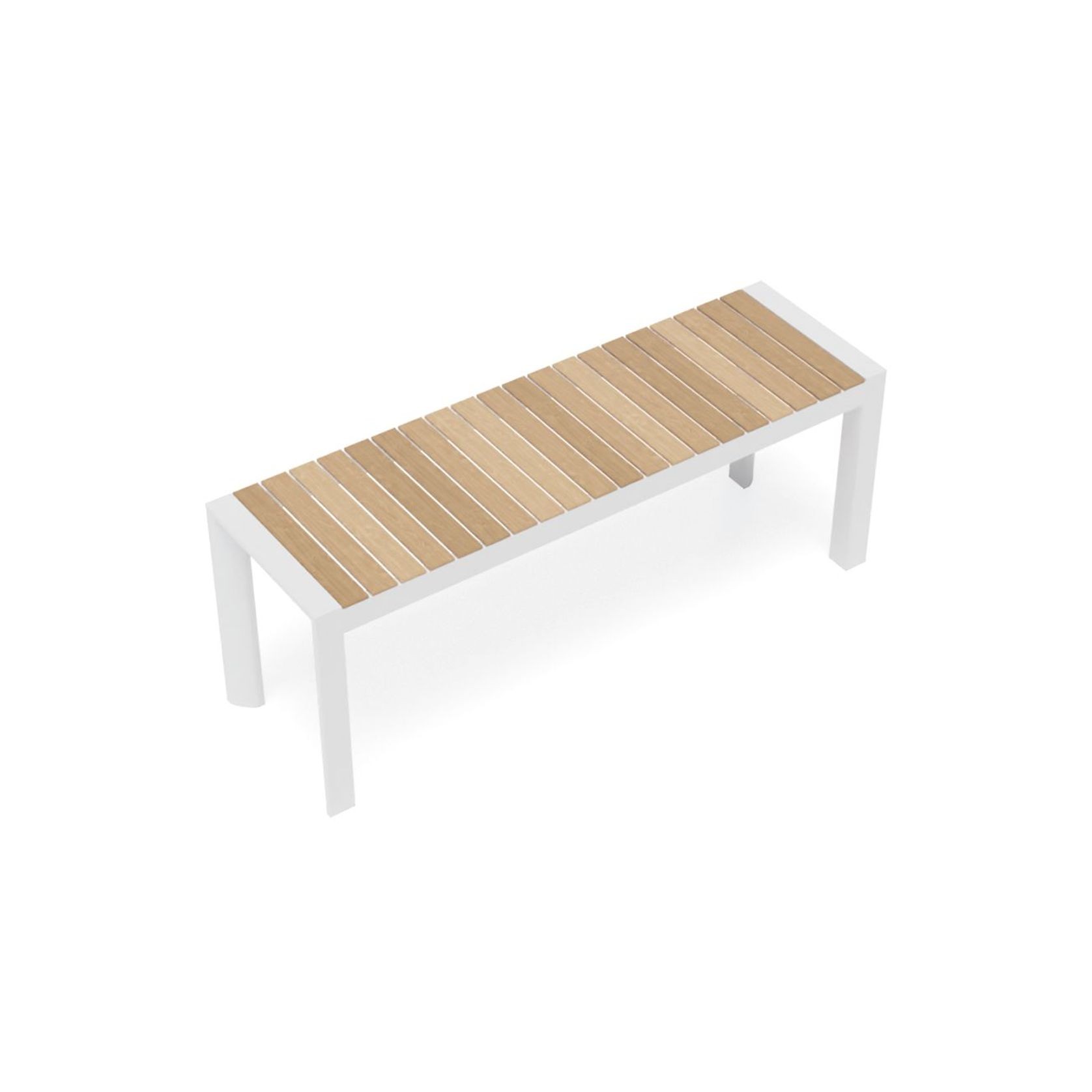 Vydel Bench Seat - Outdoor - 120cm - Teak - White gallery detail image