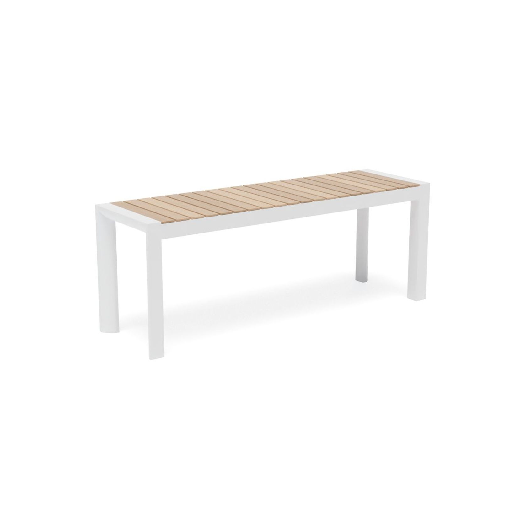 Vydel Bench Seat - Outdoor - 120cm - Teak - White gallery detail image