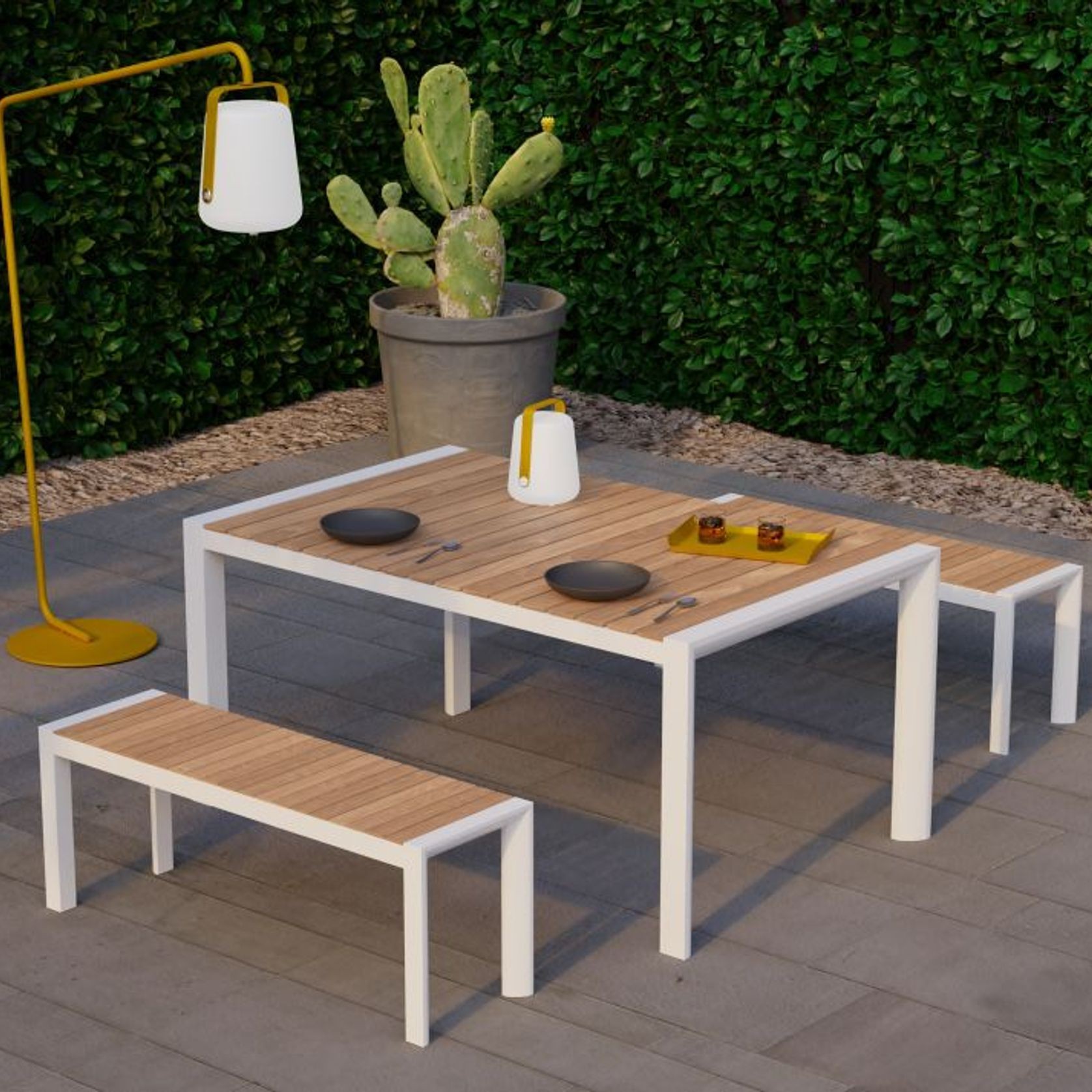 Vydel Table - Outdoor - 160cm x 100cm - White gallery detail image