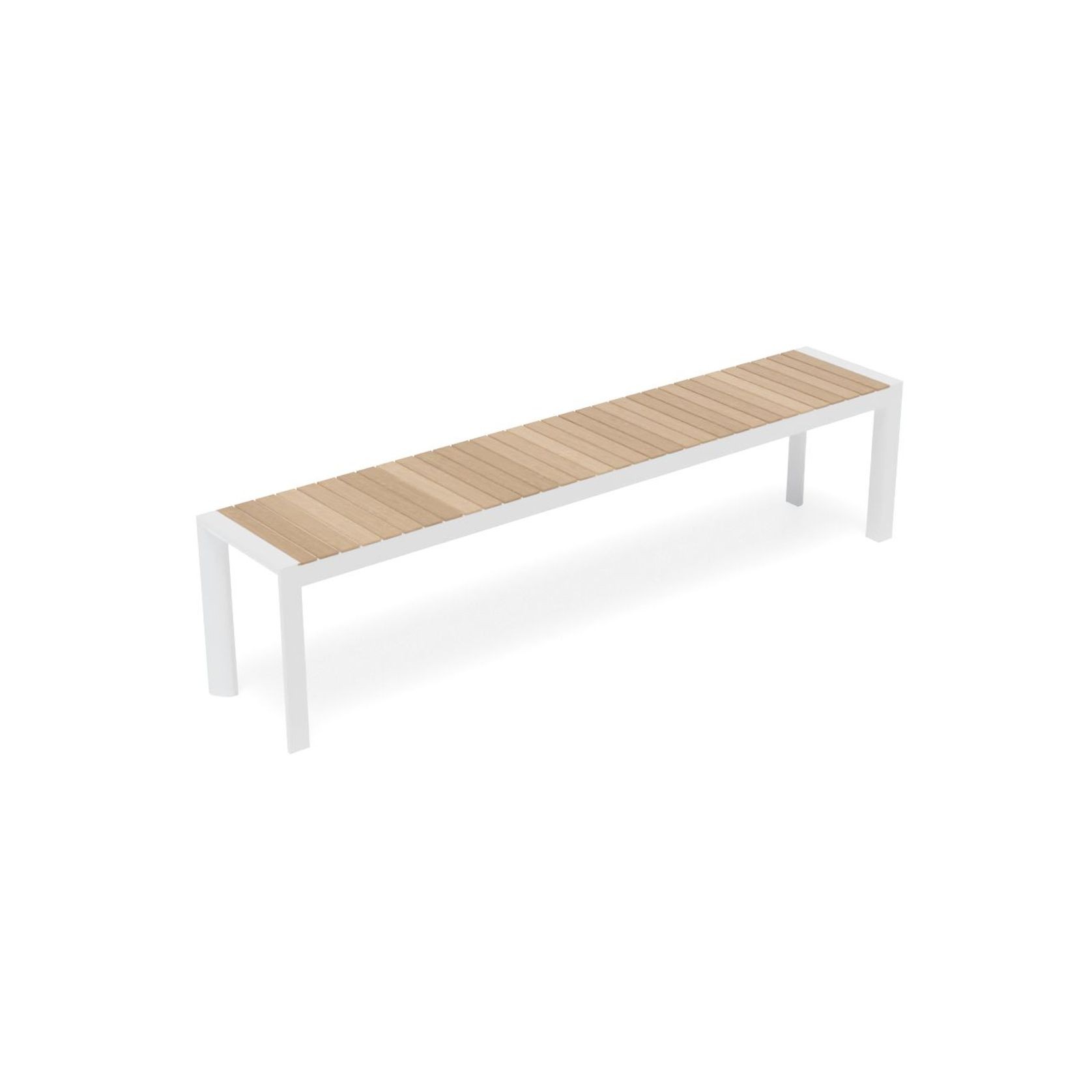 Vydel Bench Seat - Outdoor - 190cm - Teak - White gallery detail image