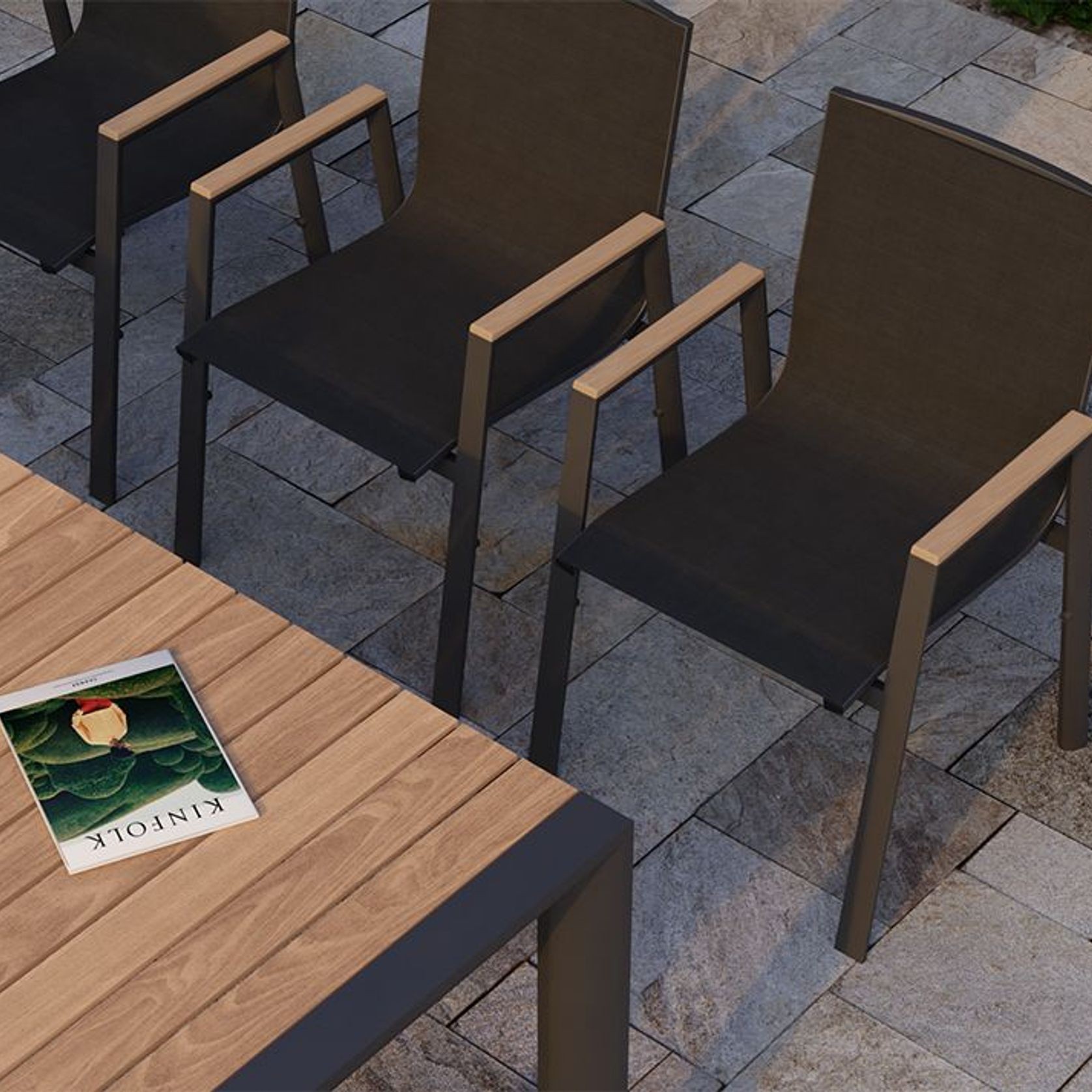 Vydel Table - Outdoor - 220cm x 100cm - Charcoal gallery detail image