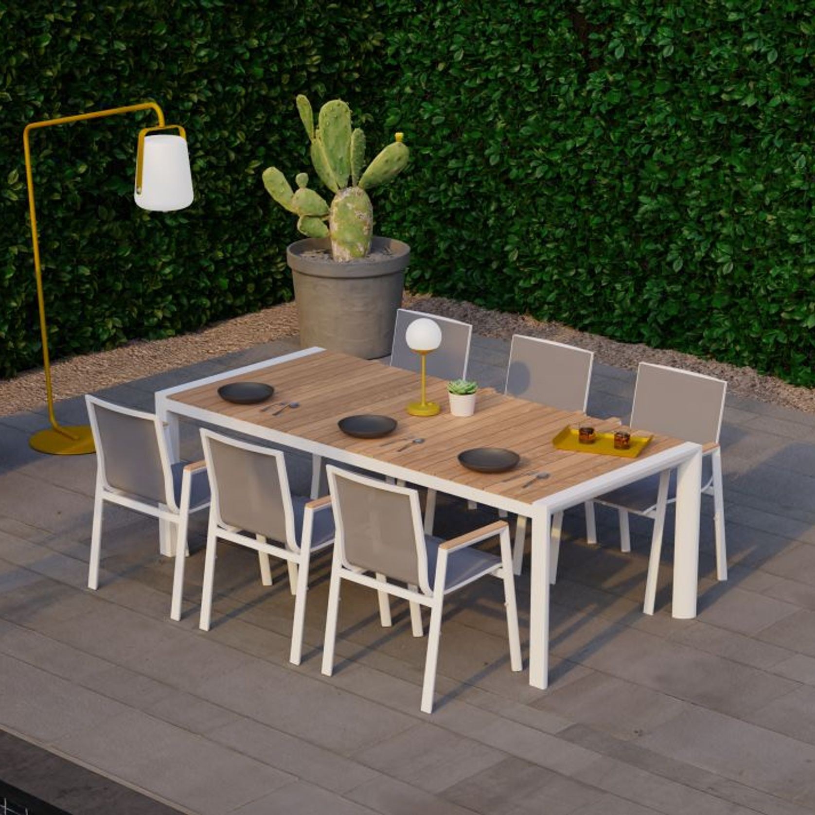 Vydel Table - Outdoor - 220cm x 100cm - White gallery detail image