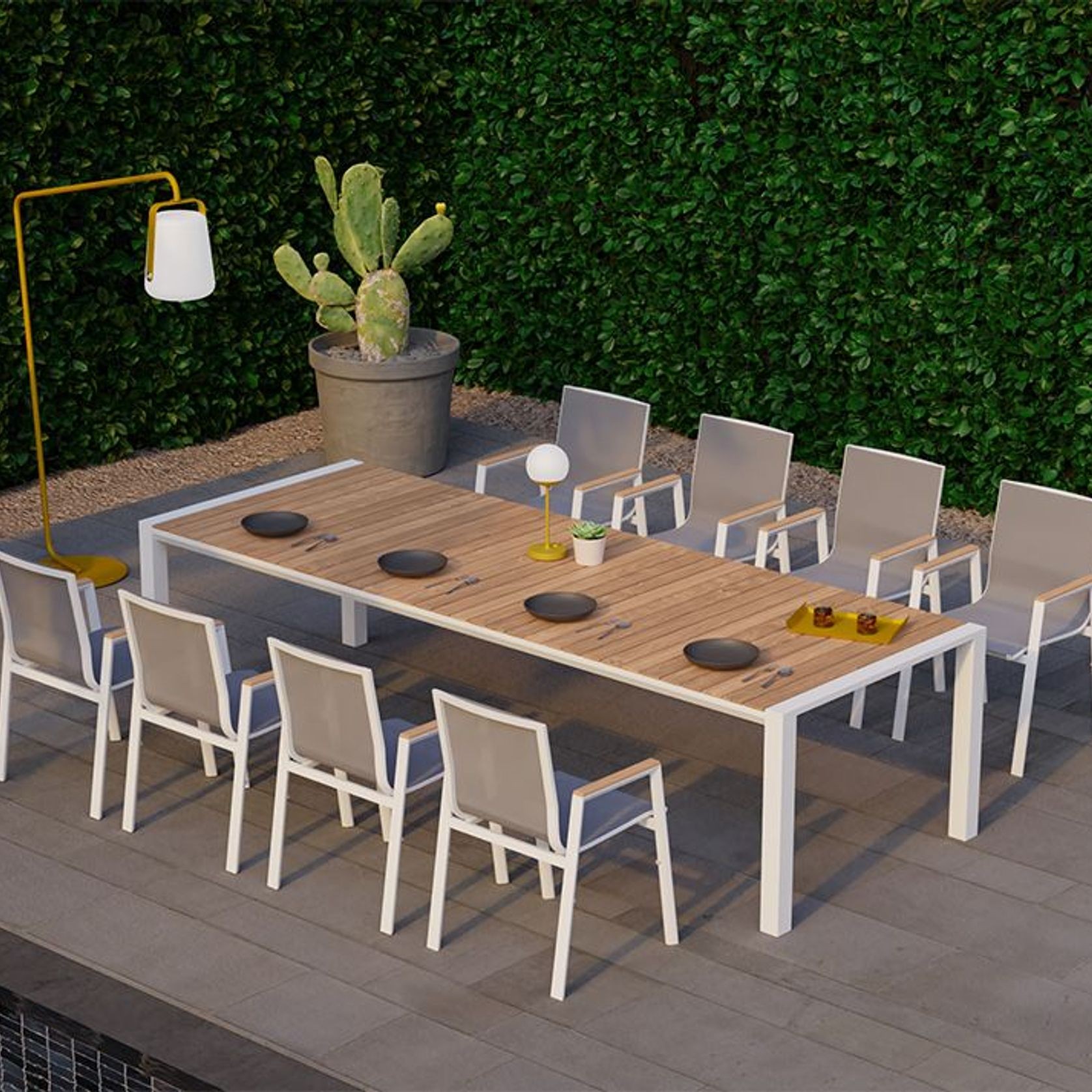 Vydel Table - Outdoor - 300cm x 110cm - White gallery detail image
