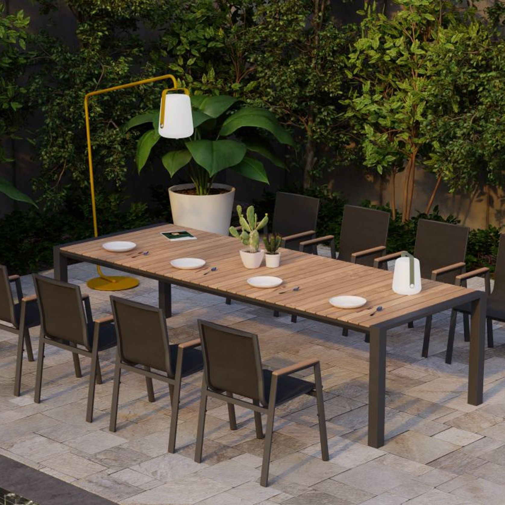 Vydel Table - Outdoor - 300cm x 110cm - Charcoal gallery detail image
