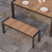 Vydel Bench Seat - Outdoor - 120cm - Teak - Charcoal gallery detail image