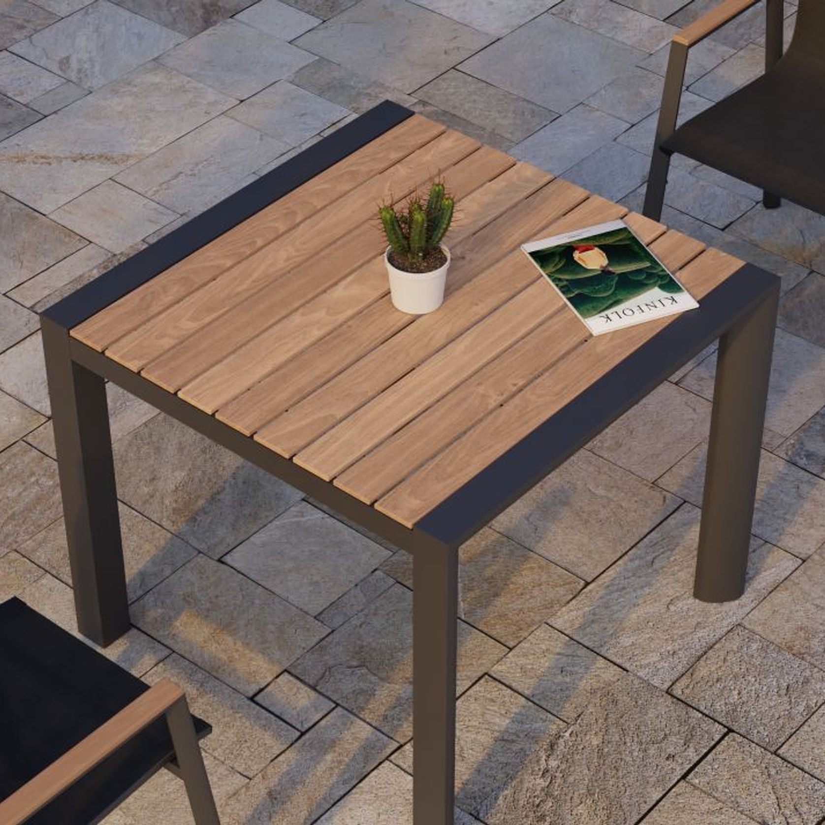 Vydel Table - Outdoor - 90cm x 90cm - Charcoal gallery detail image