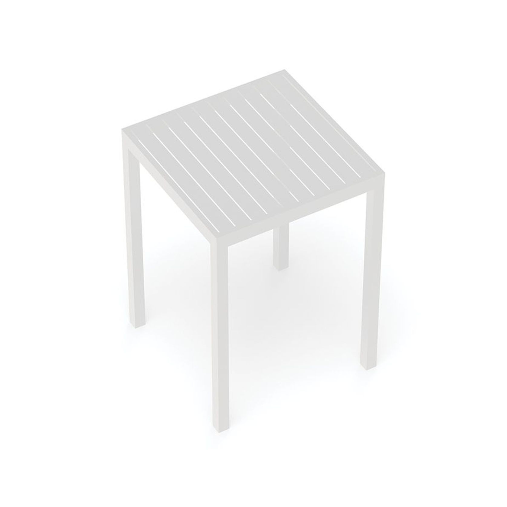 Halki Table - Outdoor - High Bar - Matt White 77 x 77cm gallery detail image