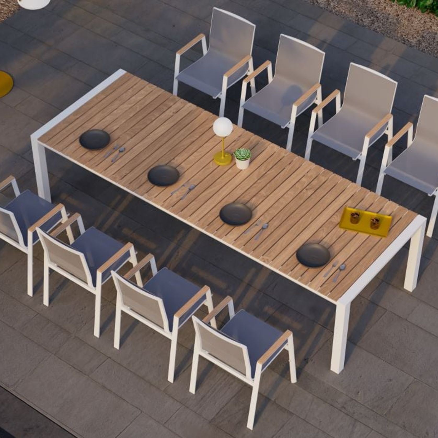 Vydel Table - Outdoor - 300cm x 110cm - White gallery detail image