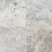 12mm Aqua Silver Travertine Tiles - Tumbled & Unfilled gallery detail image