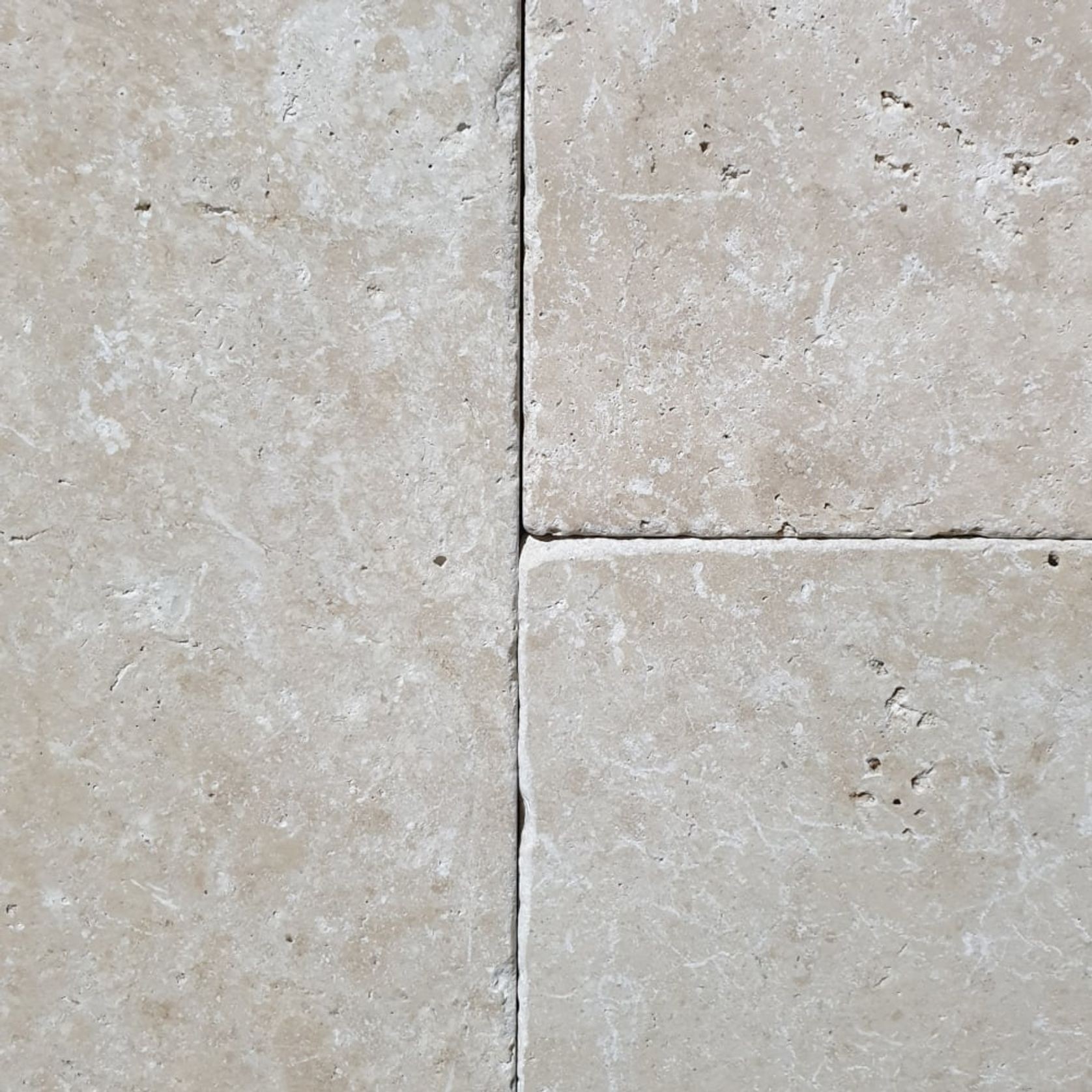 12mm Classic Linen Travertine French Pattern Tiles - Tumbled & Unfilled - Select Grade gallery detail image