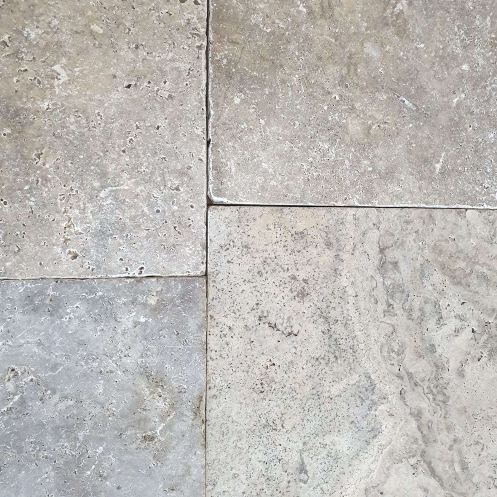 30mm Classic Silver Travertine Pavers - Tumbled & Unfil gallery detail image