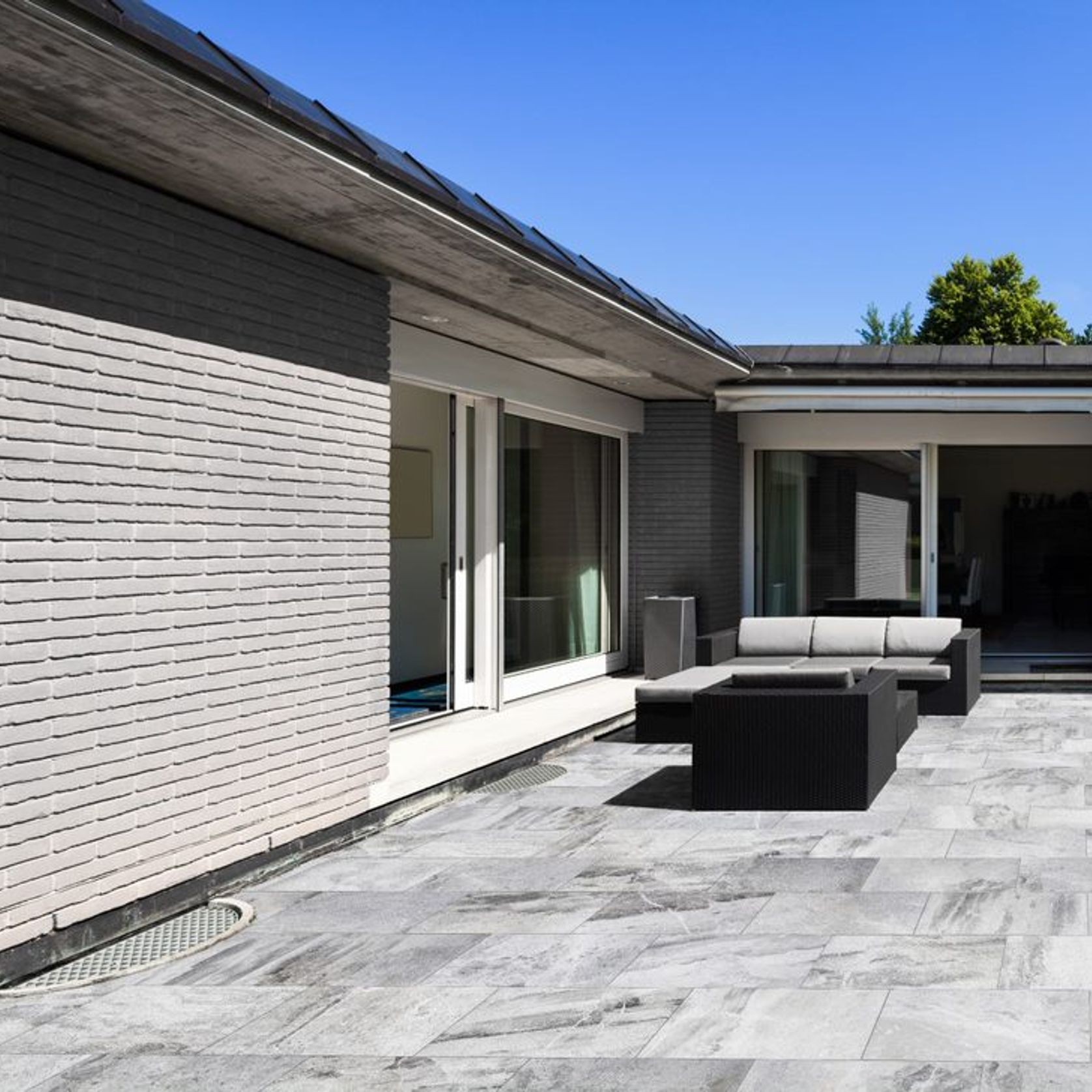 Atlantic Grey Marble Pavers Sandblasted gallery detail image