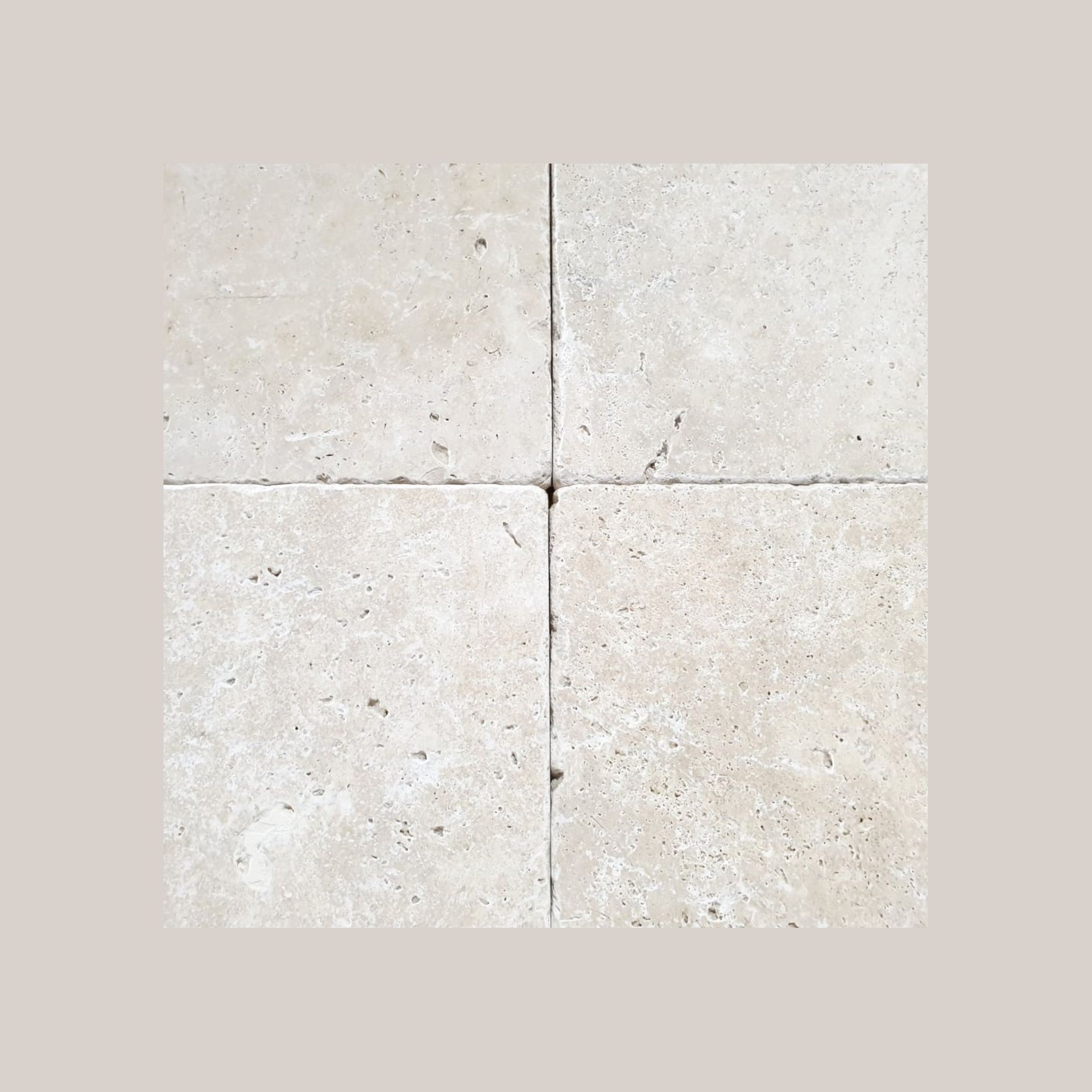 30mm Ivory Travertine Pavers - Tumbled & Unfilled gallery detail image