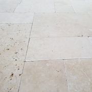 12mm Ivory Travertine French Pattern Tiles  - Tumbled gallery detail image