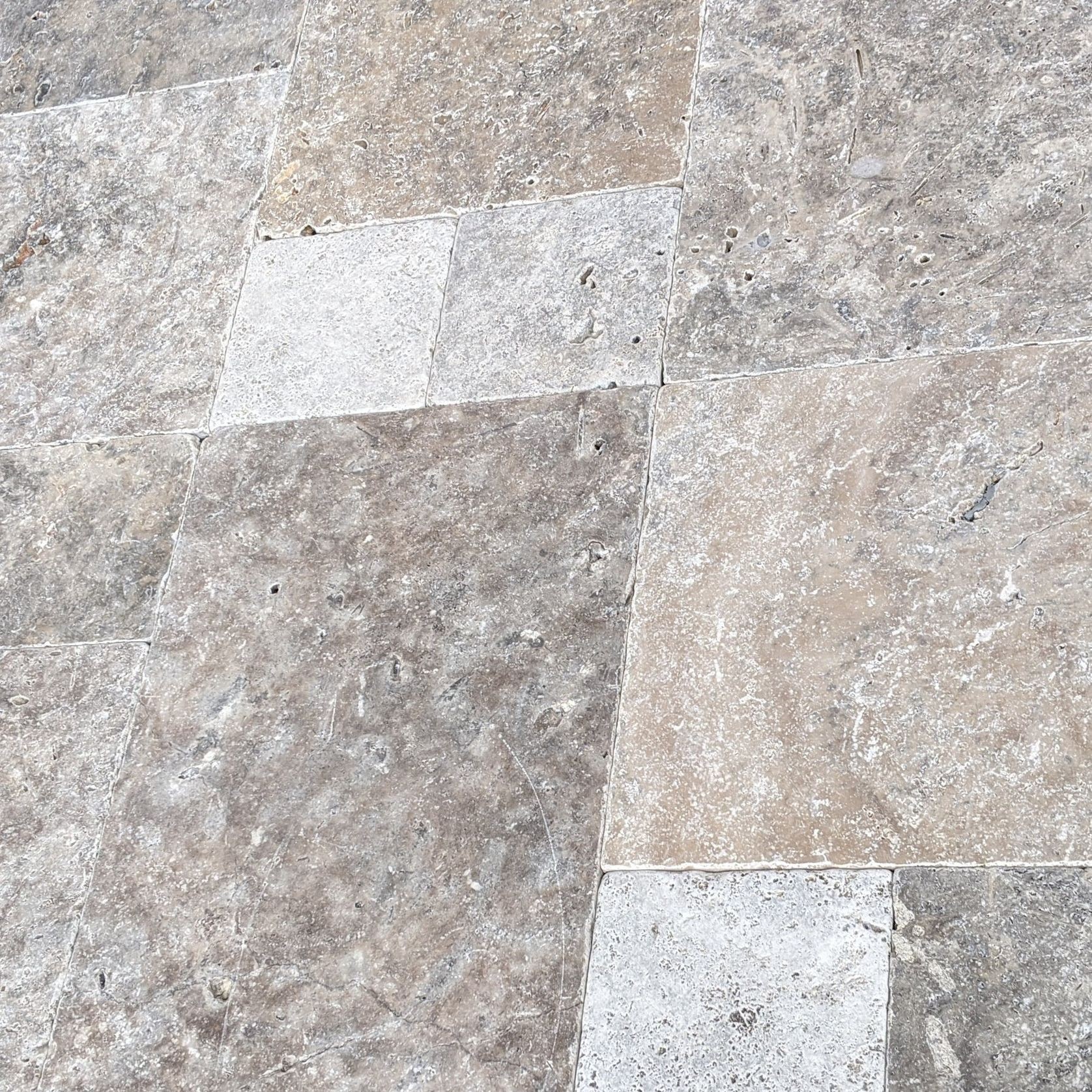 12mm Antique Silver Travertine French Pattern Tiles gallery detail image