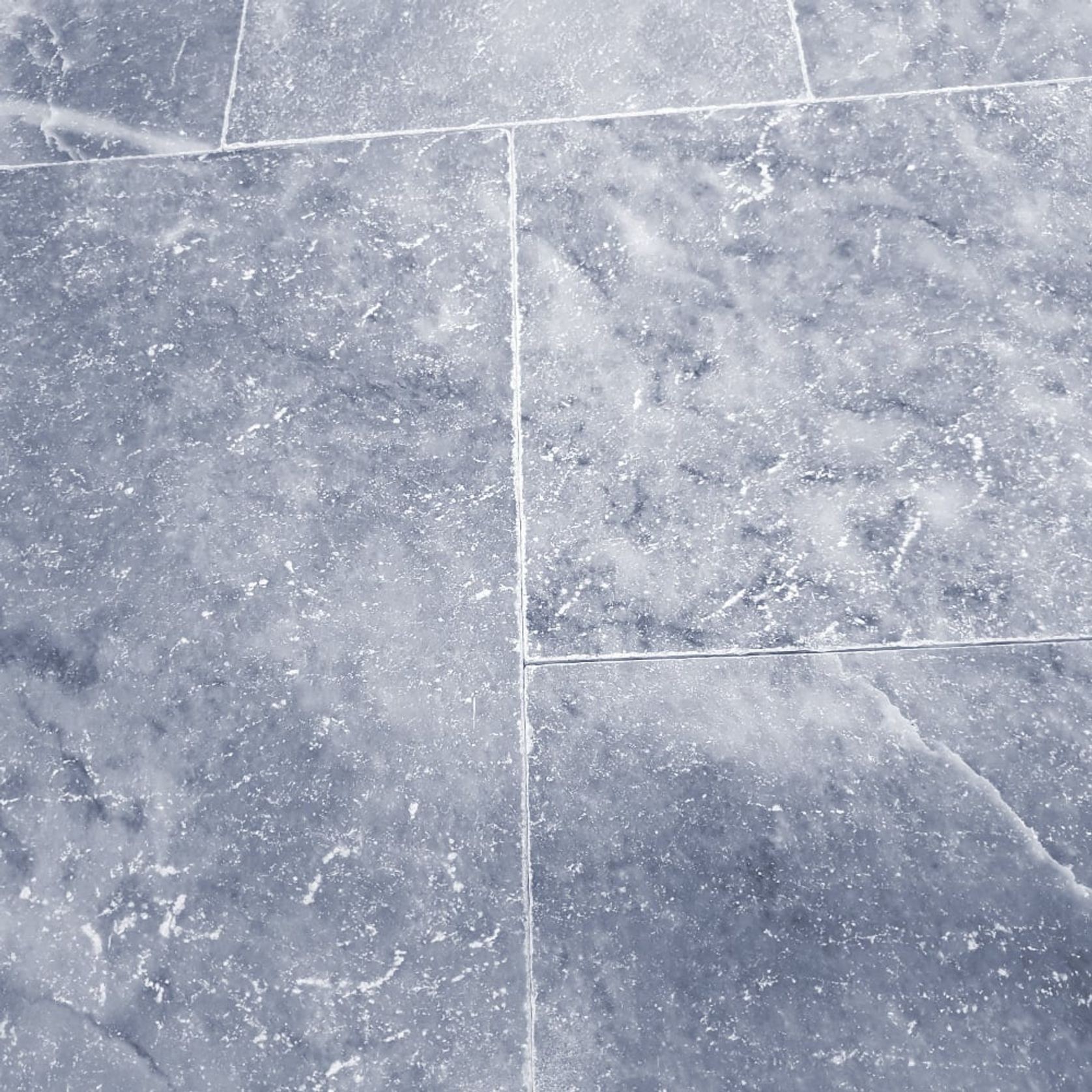 12mm Aqua Blue Marble French Pattern Tile - Tumbled gallery detail image