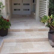 12mm Classic Linen Travertine French Pattern Tiles  - Tumbled & Unfilled  - Select Grade gallery detail image