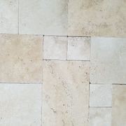 12mm Classic Linen Travertine French Pattern Tiles  - Tumbled & Unfilled  - Select Grade gallery detail image