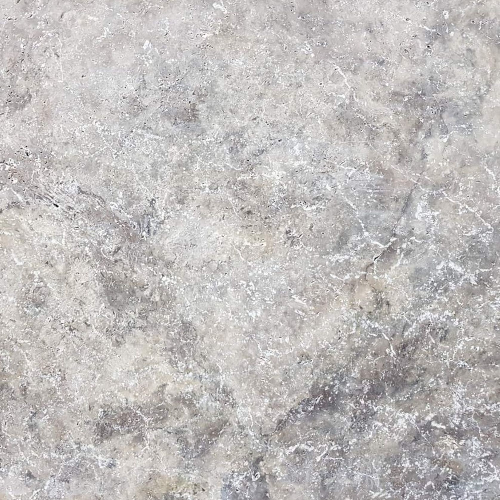 12mm Classic Silver Travertine French Pattern gallery detail image