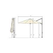 Eclipse 3.5m Square Cantilever Outdoor Umbrella gallery detail image