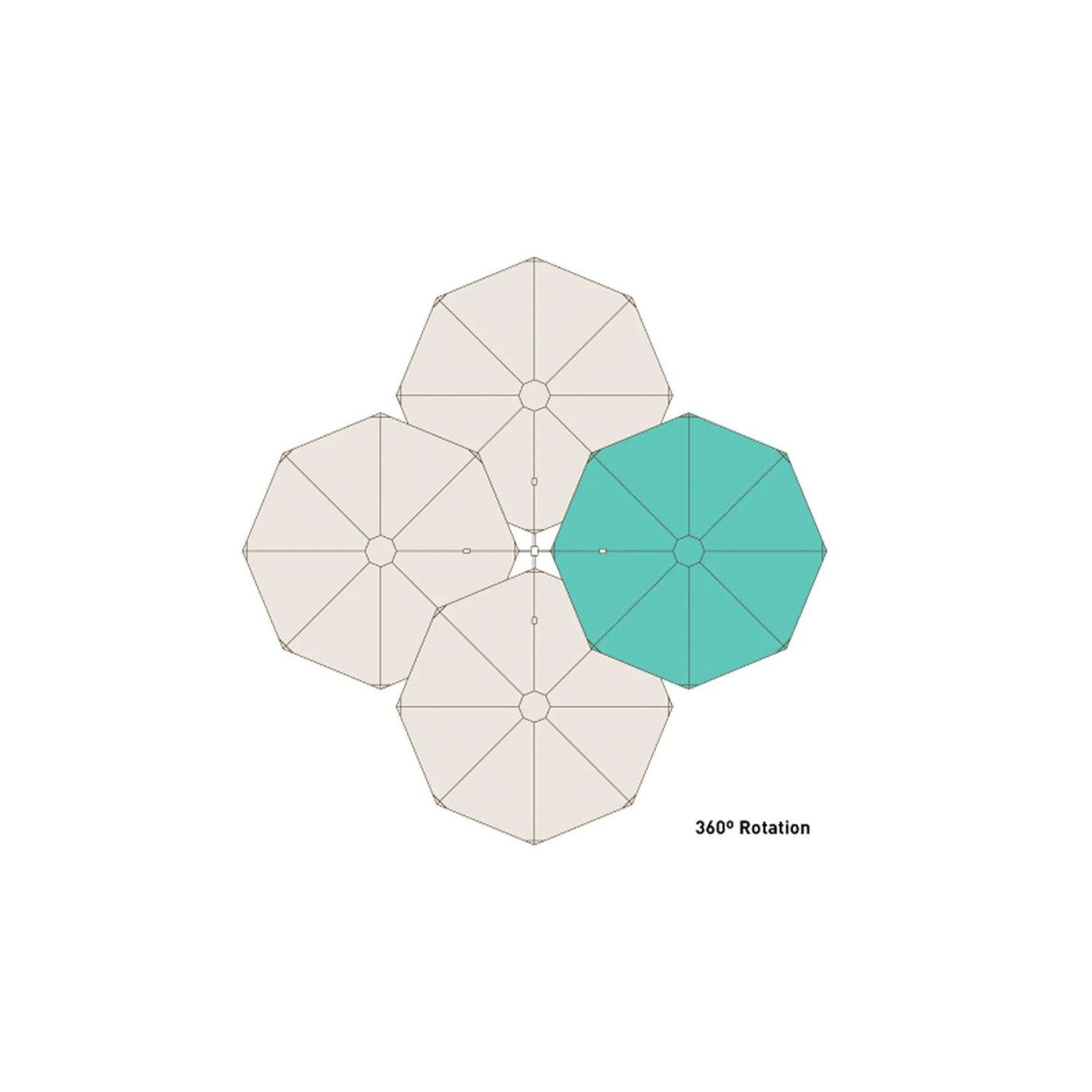 Eclipse 4m Octagonal Cantilever Outdoor Umbrella gallery detail image