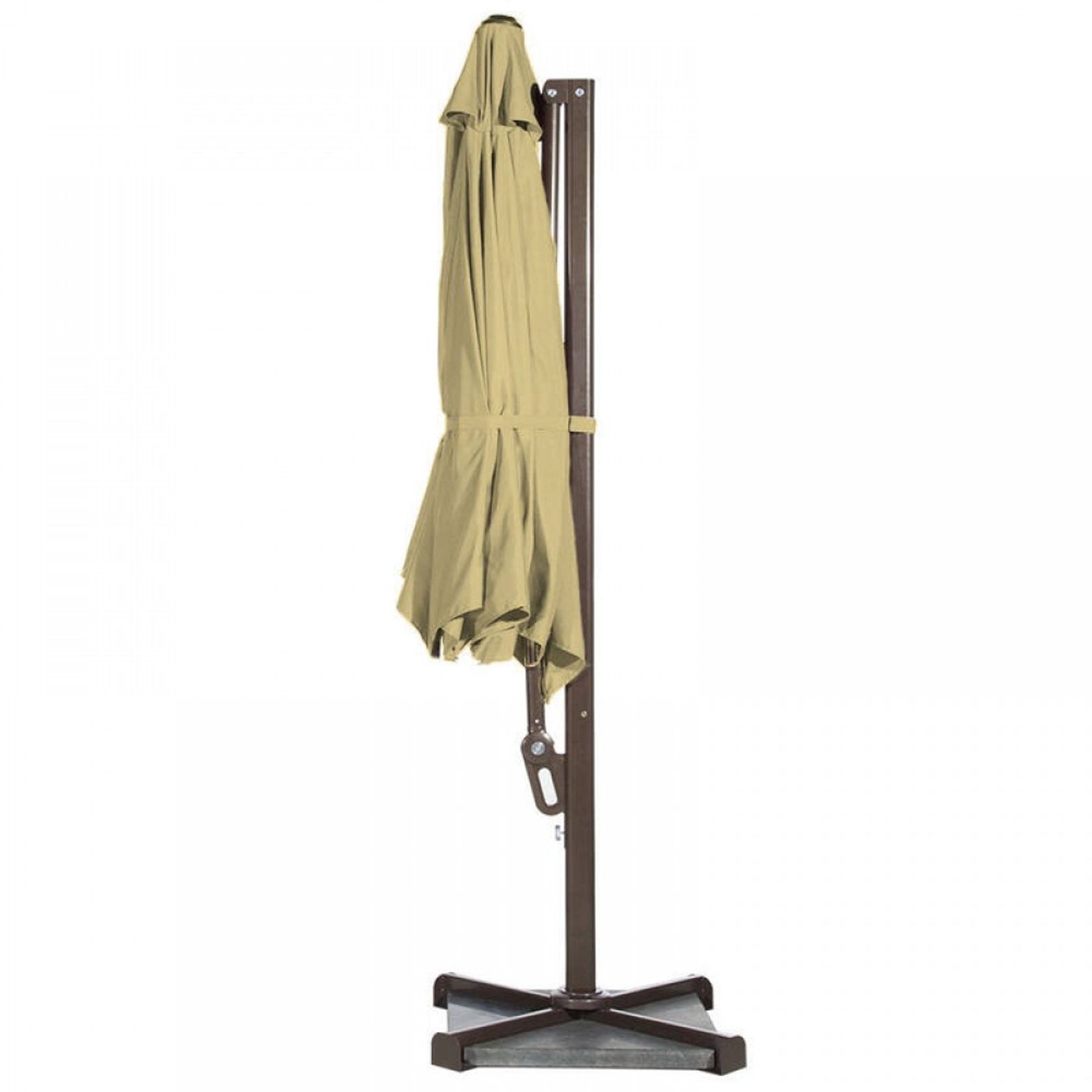 Garden Cantilever Round Umbrella for Outdoor Khaki gallery detail image