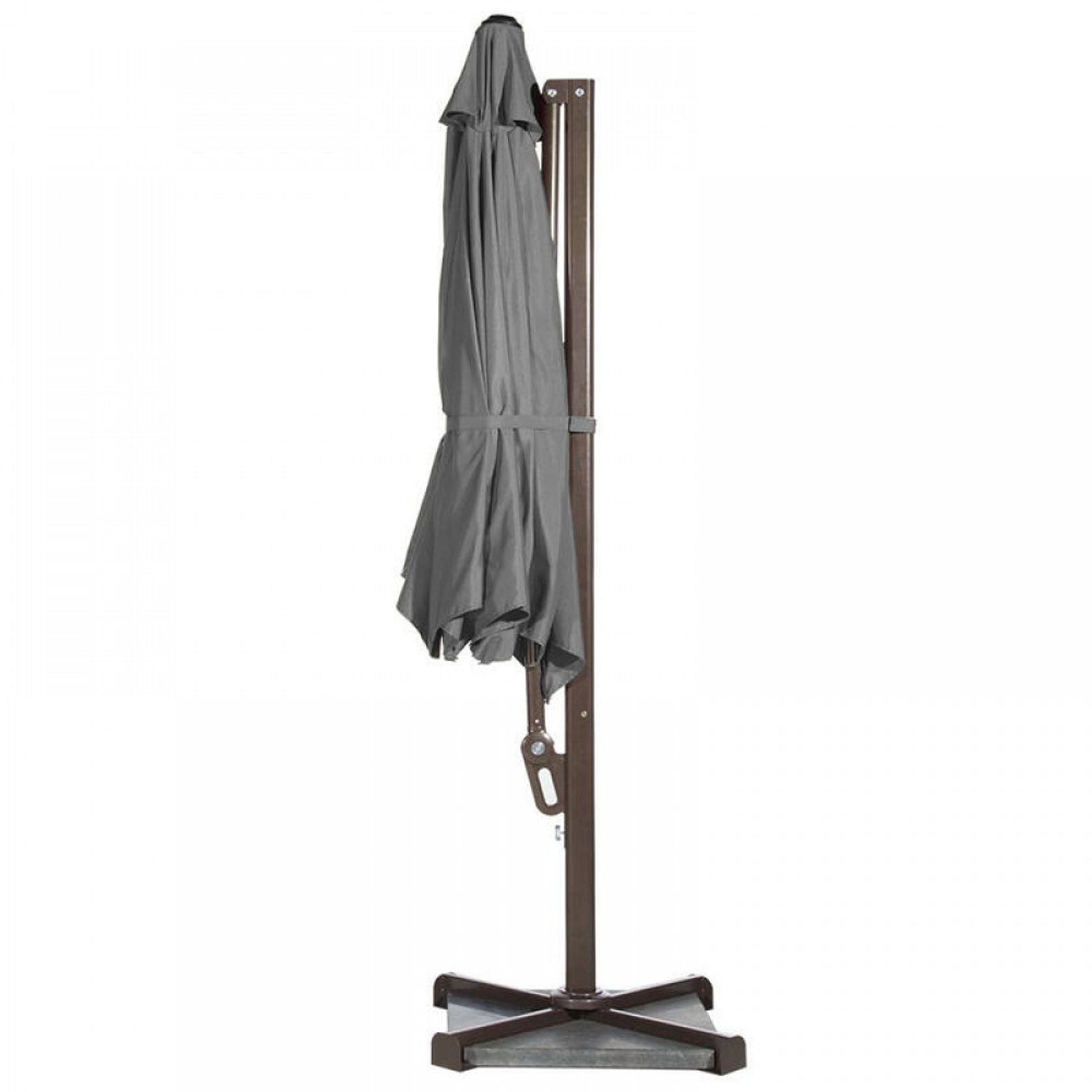 Garden Cantilever Round Umbrella for Outdoor Grey gallery detail image