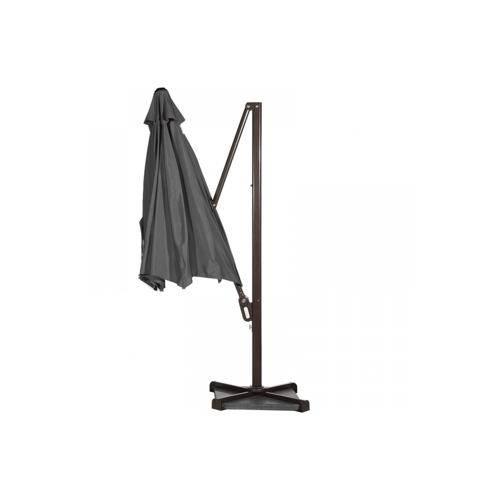 Garden Cantilever Round Umbrella for Outdoor Grey gallery detail image