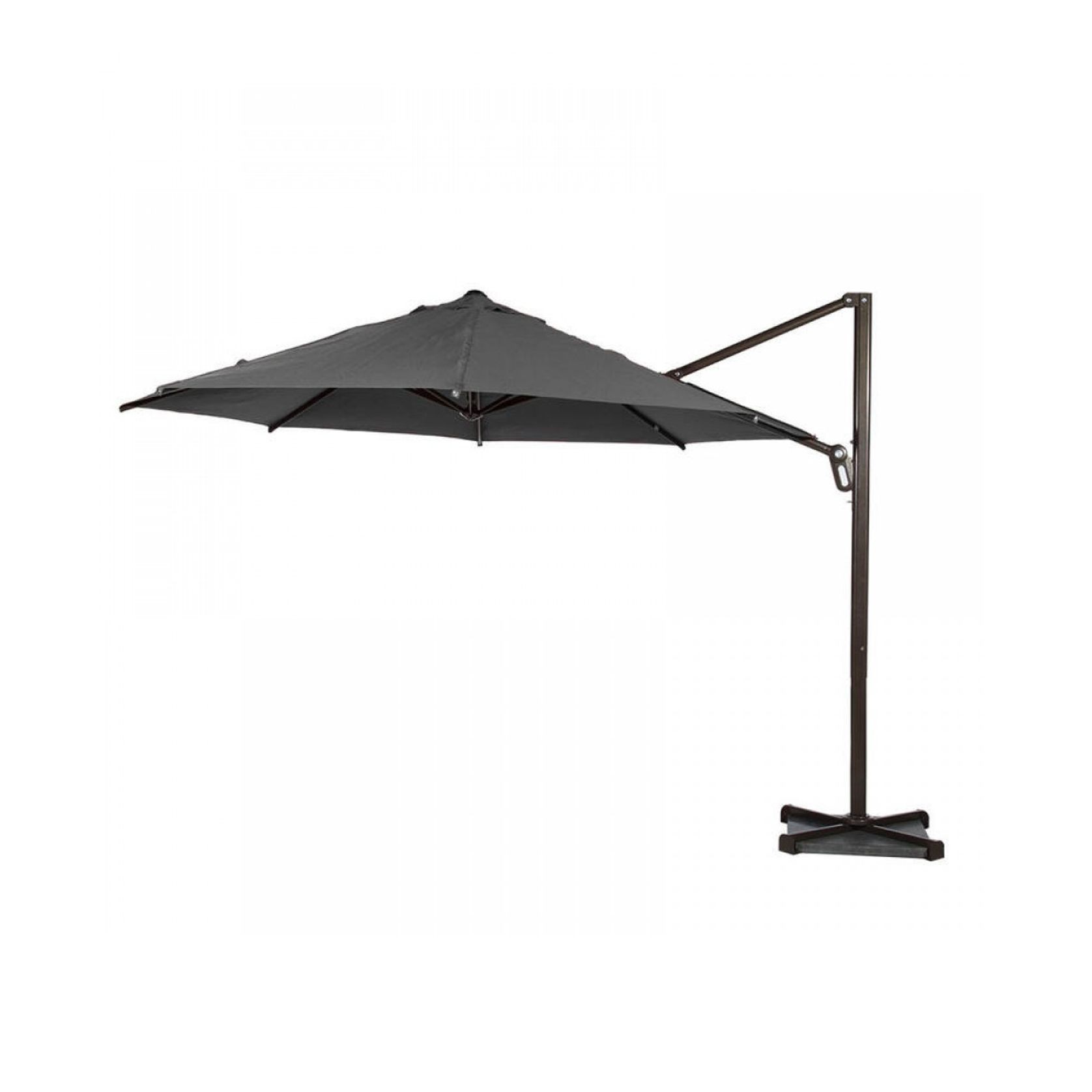 Garden Cantilever Round Umbrella for Outdoor Grey gallery detail image