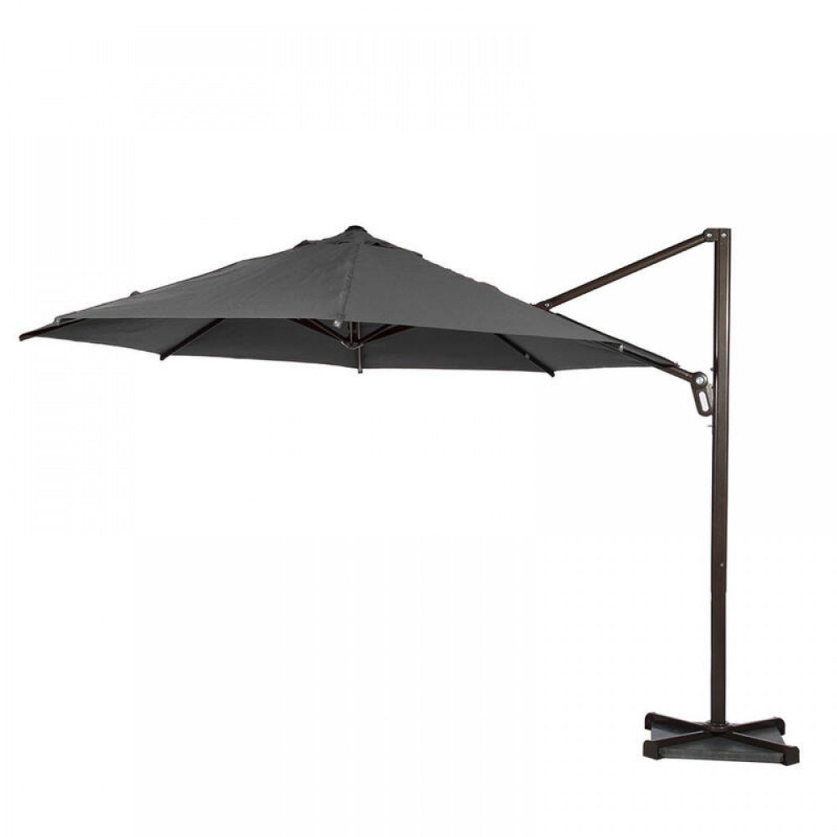 Garden Cantilever Round Umbrella for Outdoor Grey gallery detail image