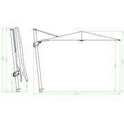 Alabaster 3m Square Cantilever Umbrella gallery detail image
