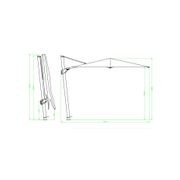 Alabaster 3m Round Cantilever Umbrella gallery detail image