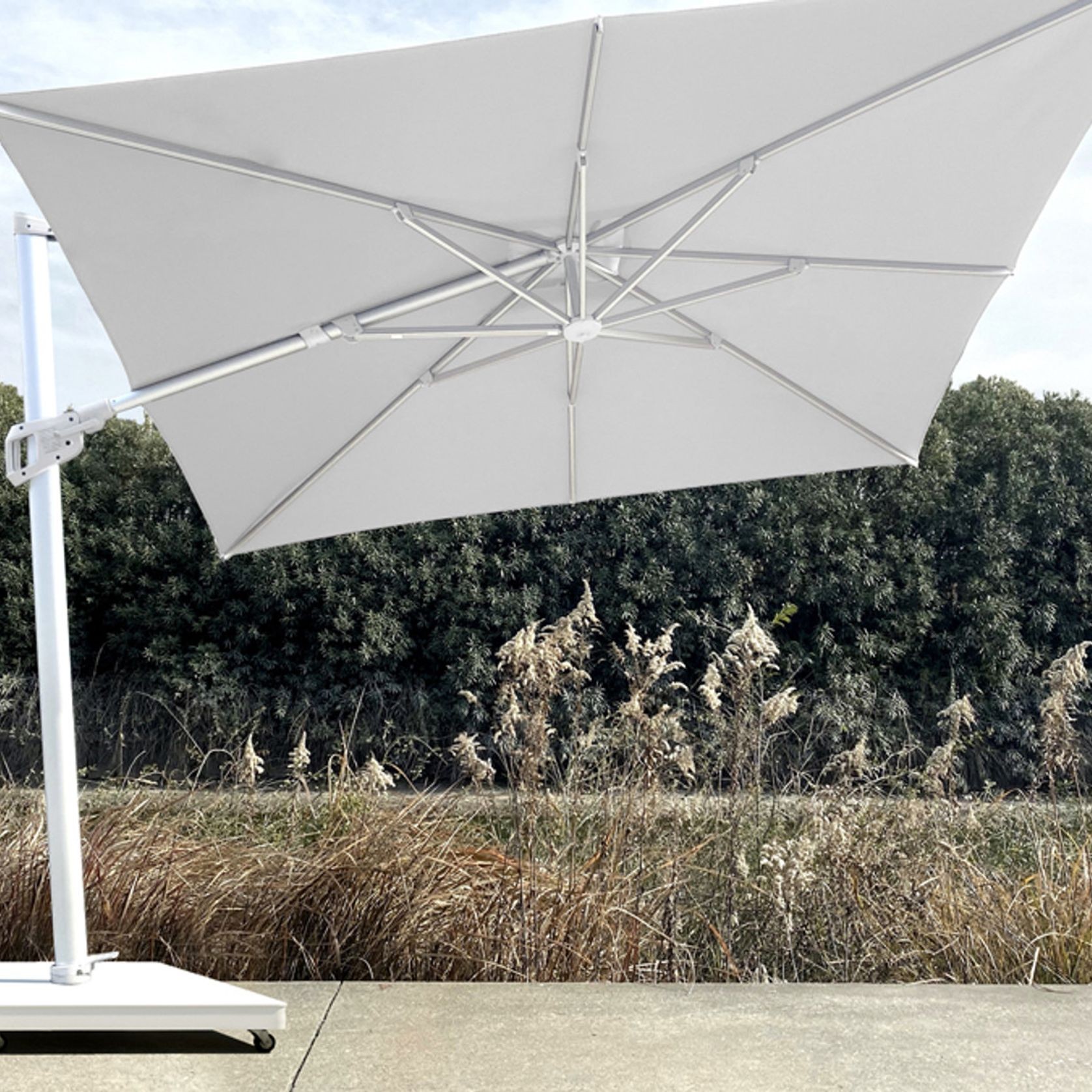 Malibu Cantilever Umbrella in Lead Chine gallery detail image