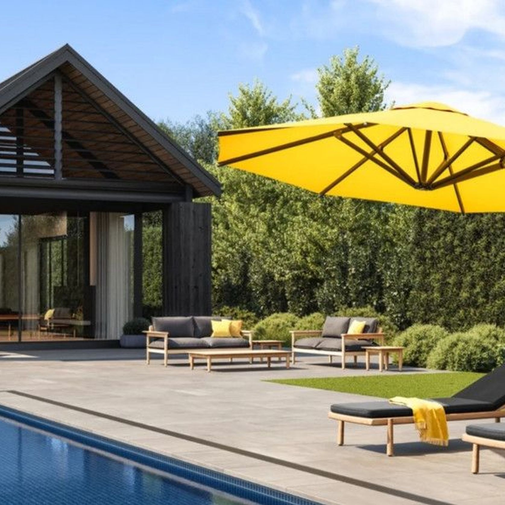 RIVIERA Sidepost Cantilever Umbrella - V4 Latest model gallery detail image
