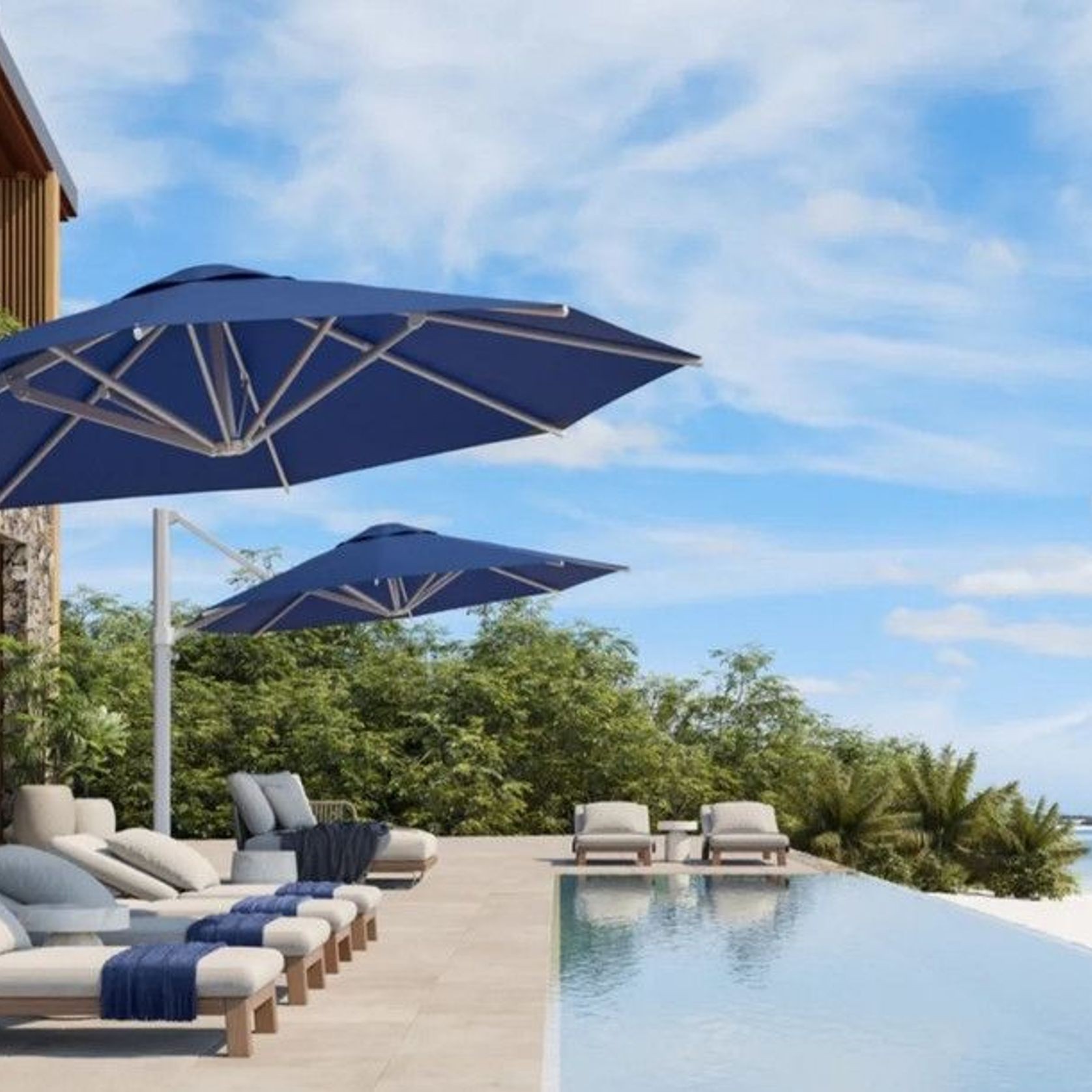 RIVIERA Sidepost Cantilever Umbrella - V4 Latest model gallery detail image