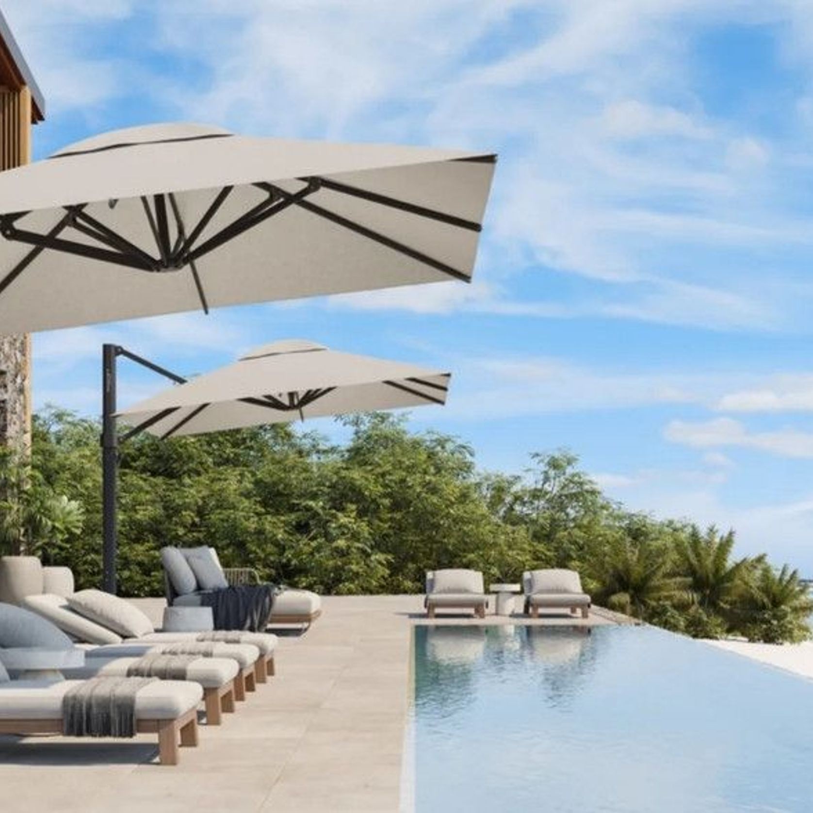 RIVIERA Sidepost Cantilever Umbrella - V4 Latest model gallery detail image