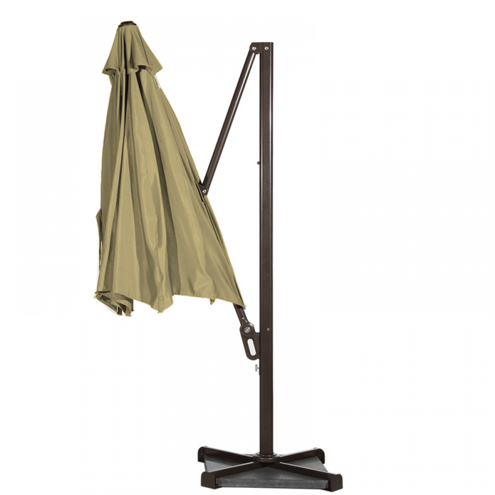 Garden Cantilever Round Umbrella for Outdoor Khaki gallery detail image