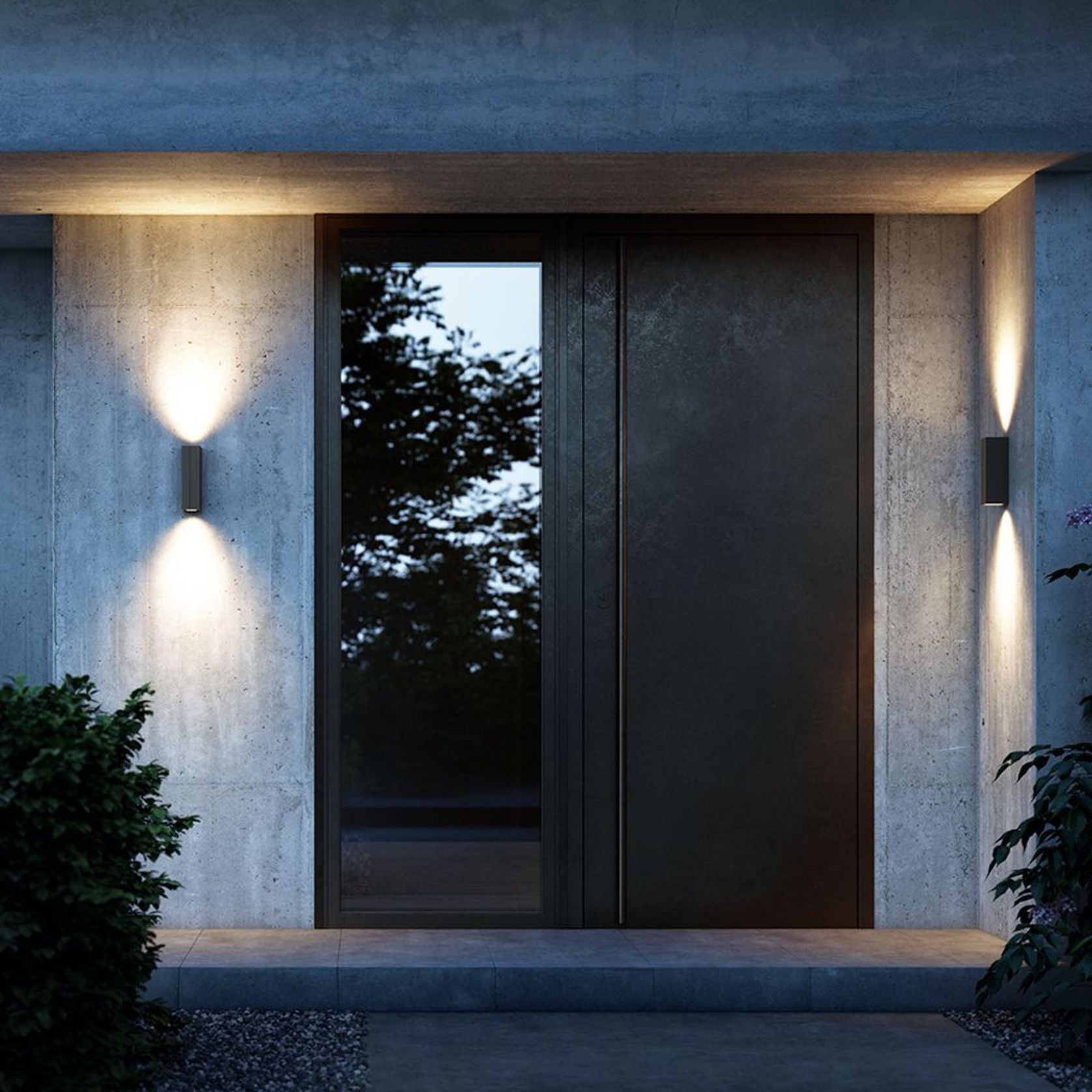 Cut Double Outdoor Wall Light gallery detail image