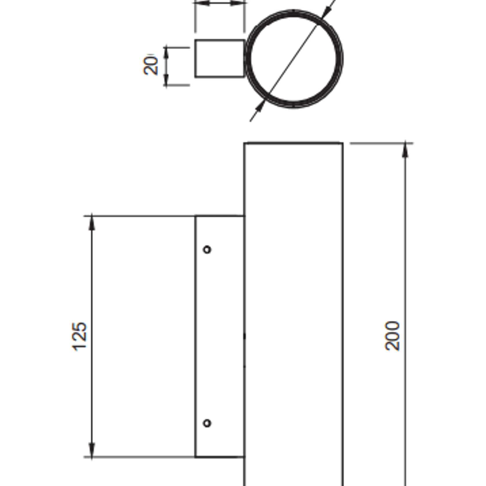 Firefly Pillar Wall Mounted Fitting gallery detail image