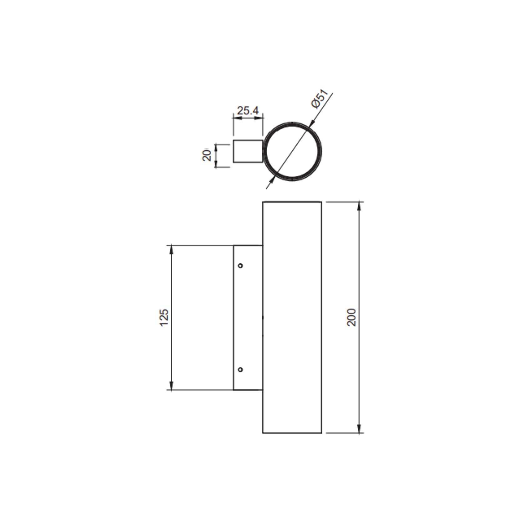 Firefly Pillar Wall Mounted Fitting gallery detail image