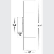 Up and Down 2x8w Outdoor Wall Light gallery detail image