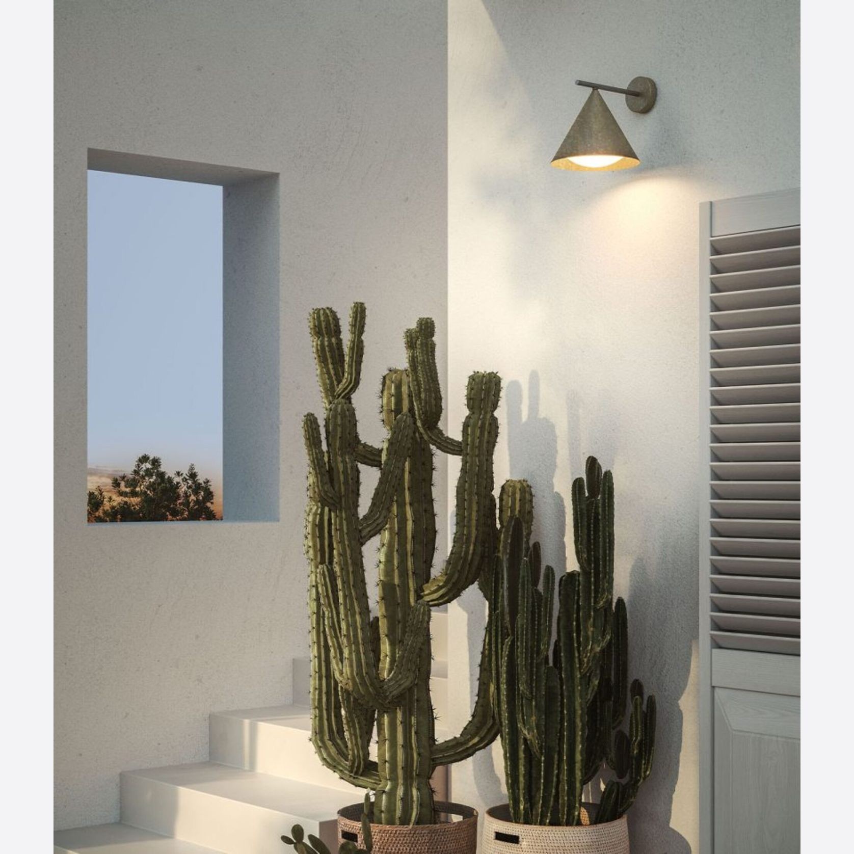 Cone Straight Outdoor Wall Light gallery detail image