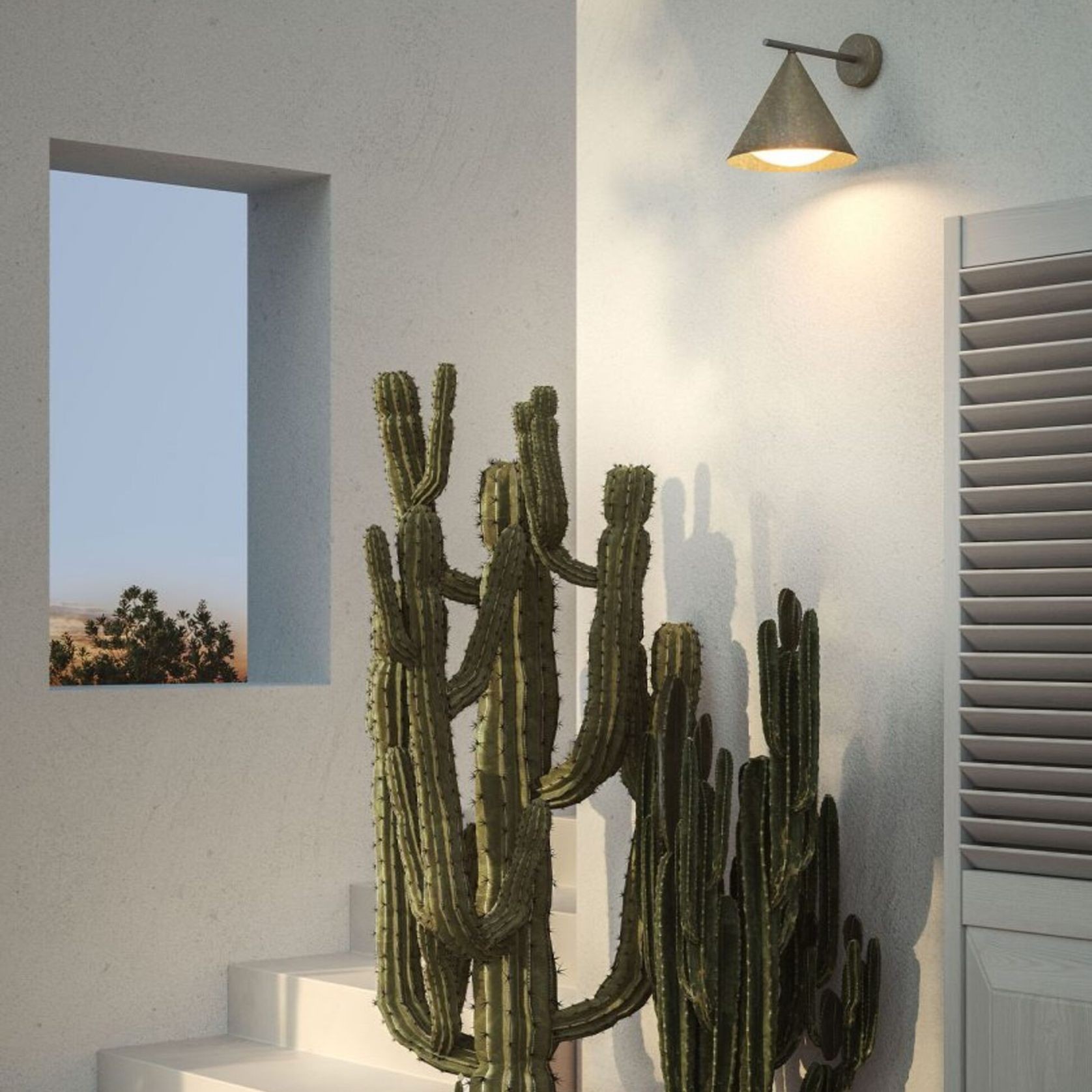 Cone Straight Outdoor Wall Light gallery detail image