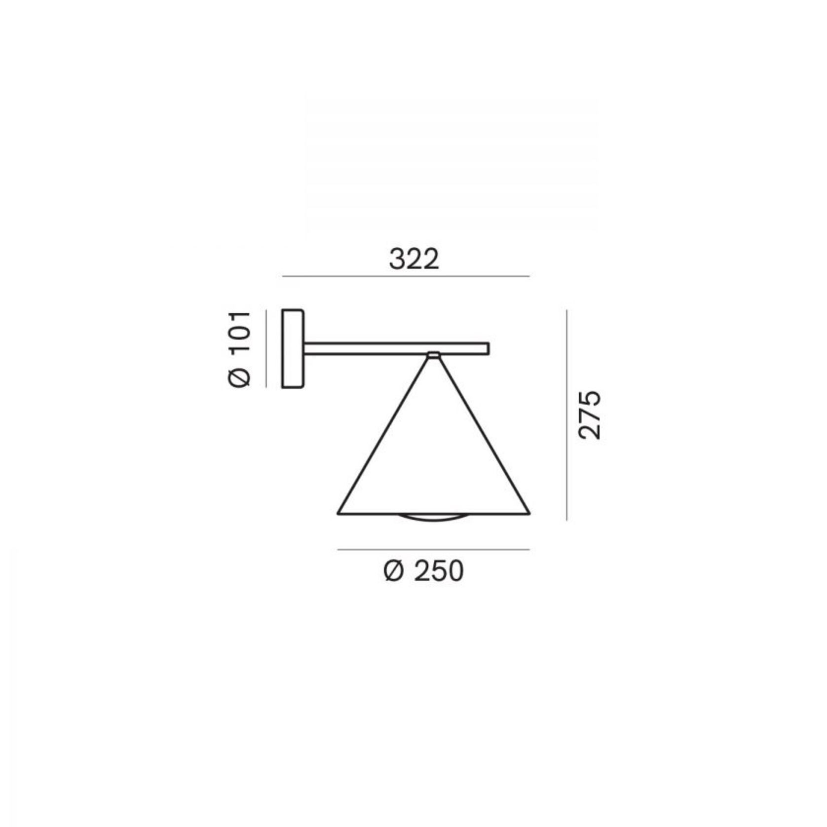 Cone Straight Outdoor Wall Light gallery detail image