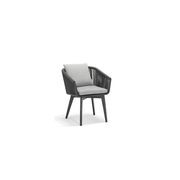 Diva Outdoor Aluminium And Rope Dining Arm Chair gallery detail image
